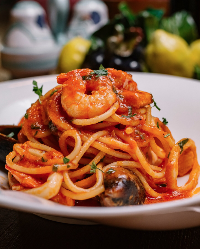 Pâtes aux Crevettes Épicées